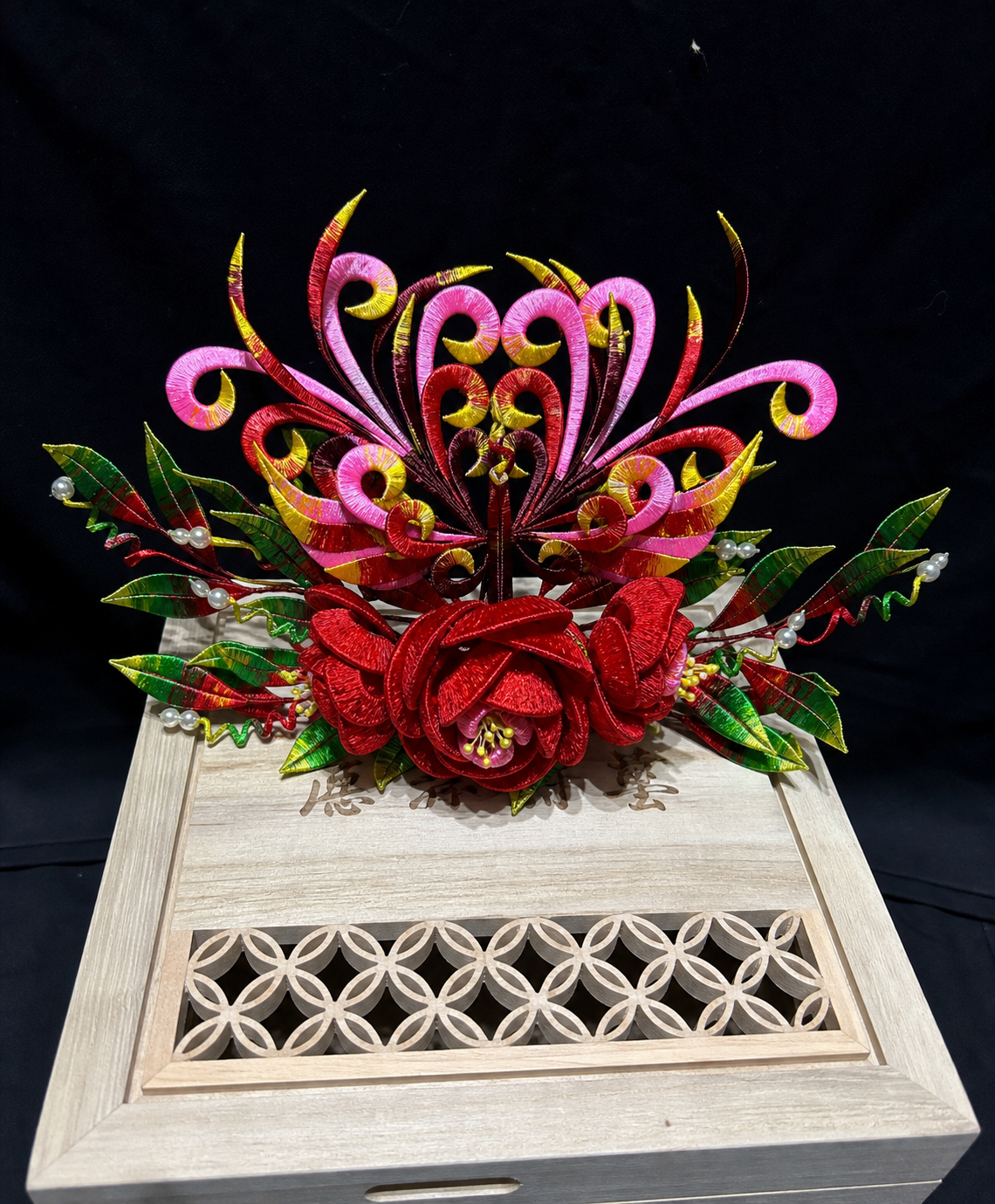 花飾木座陳列作品